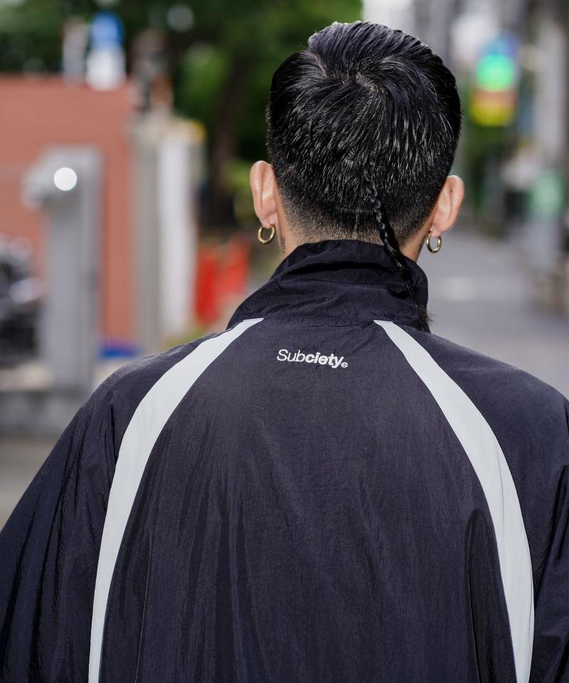 Subciety (サブサエティ) NYLON JKT BLACK / WHITE / ロック Subciety (サブサエティ) NYLON JKT BLACK / WHITE / ロック
