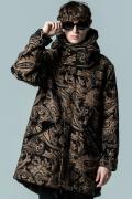 glamb (グラム) GB0323/JKT08 : Hi Neck Mods Coat Paisley