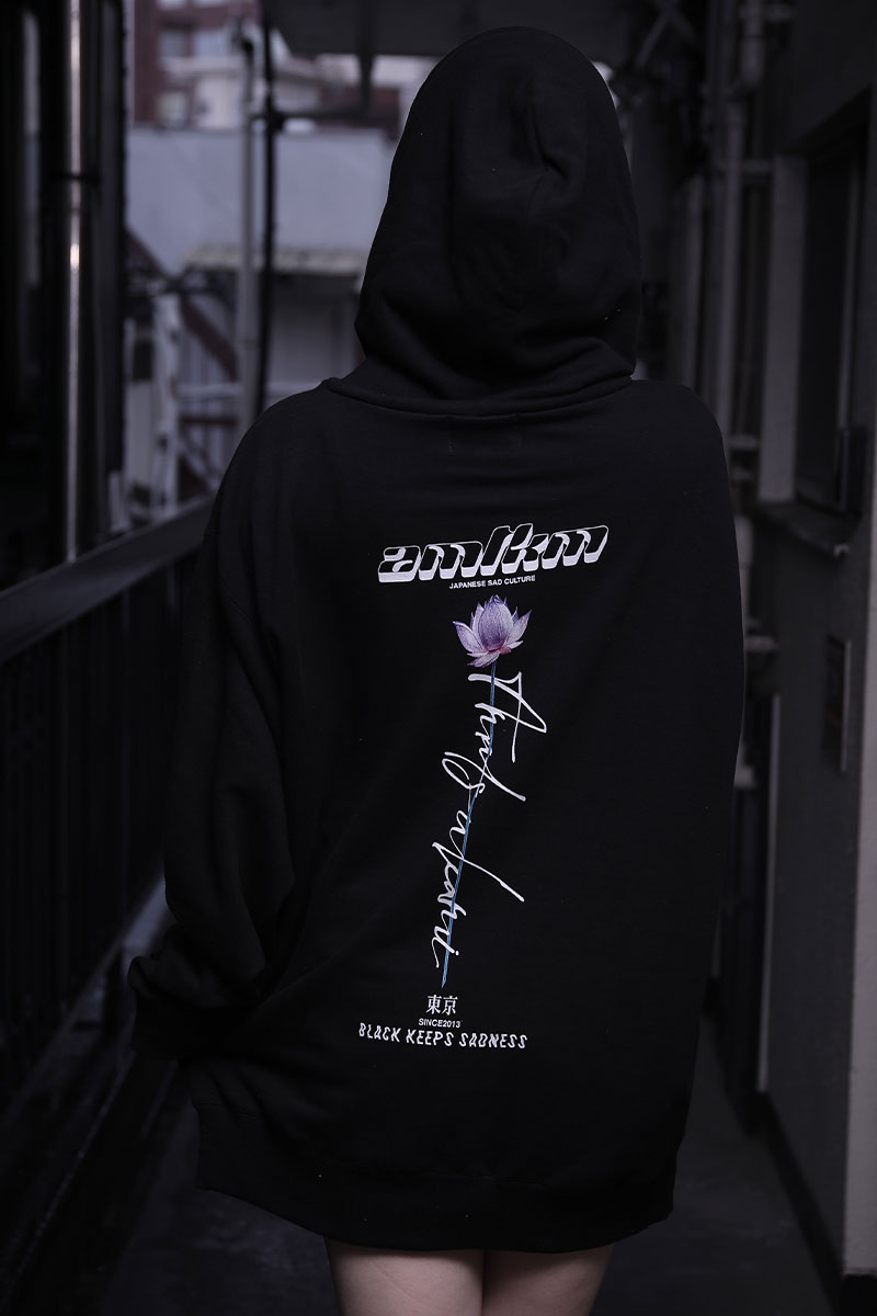 アマツカミ 蓮/bloom Hoodie BLACK