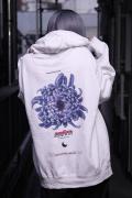 アマツカミ 紫菊/mum Hoodie WHITE