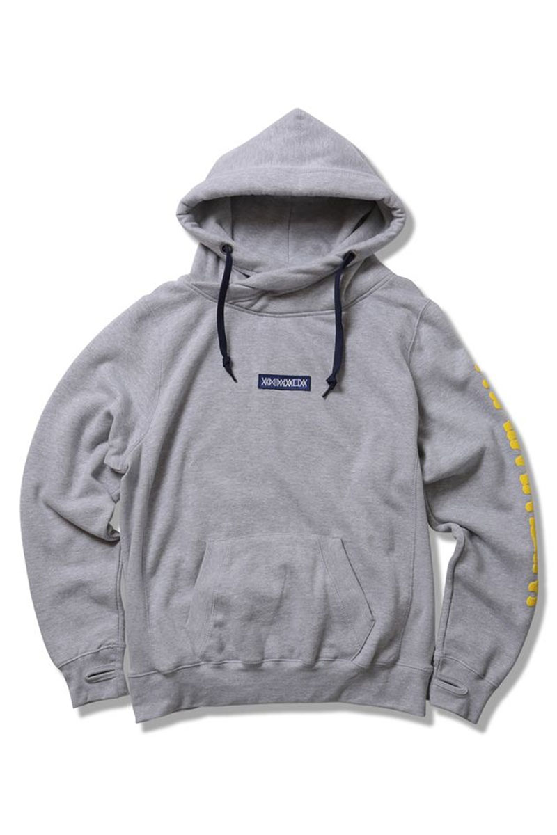 ANIMALIA AN21A-SW04 CROSS-NECK HEAVY OZ HOODIE GRAY