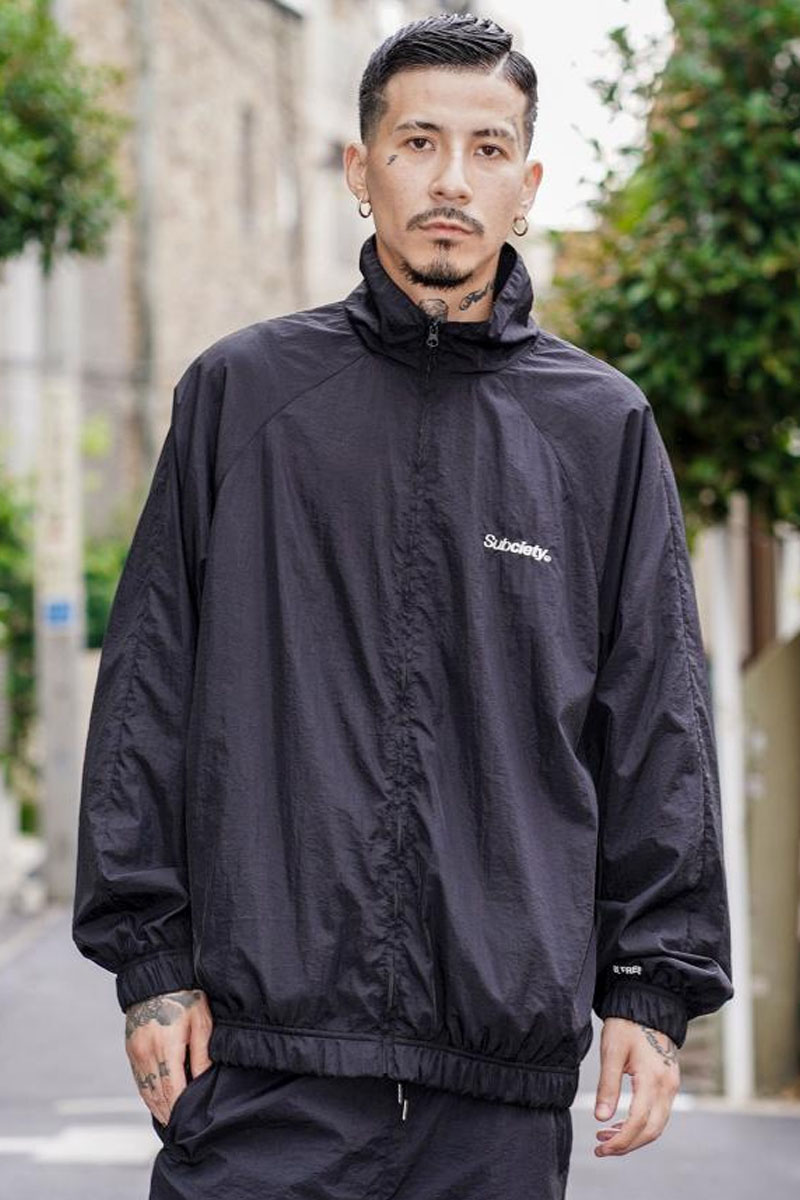 Subciety (サブサエティ) NYLON JKT BLACK / WHITE