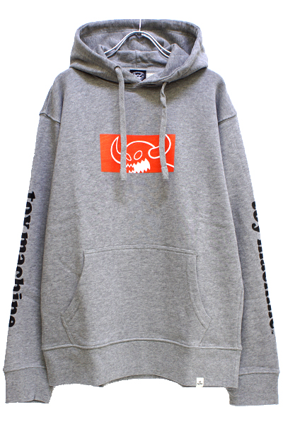 TOY MACHINE TMF18SW9 SQUARE MONSTER SWEAT PARKA GRAY
