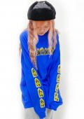 MAGICAL MOSH MISFITS MxMxM FLAME LONG TEE BLUE