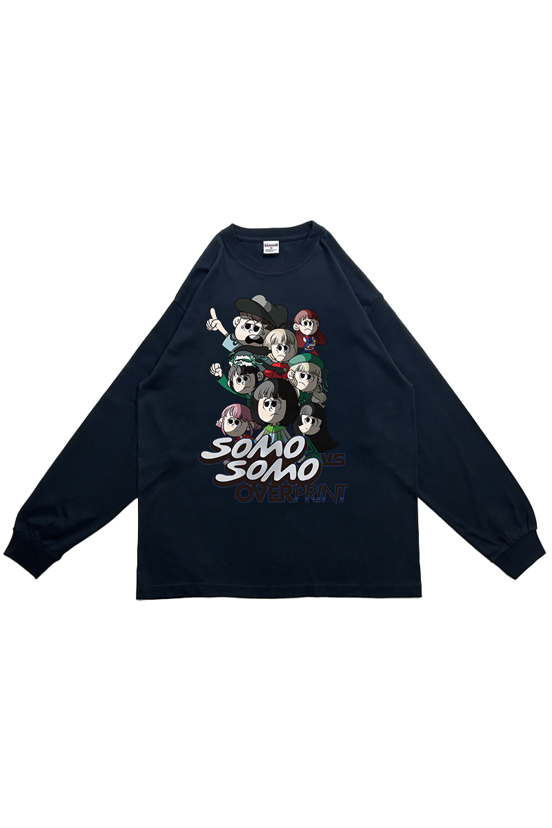【予約商品】SOMOSOMO × over print × GEKIROCK CLOTHING コラボ・ロンT　BLACK