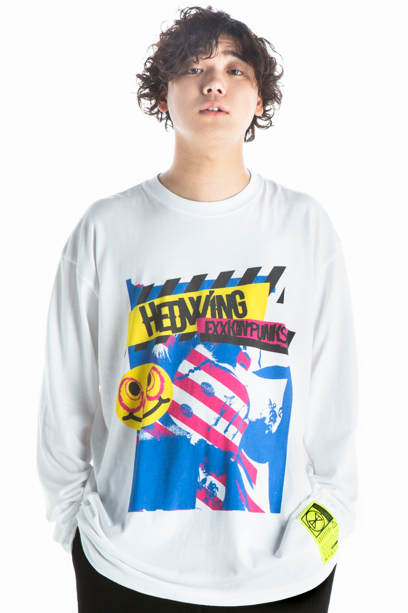 HEDWiNG HD-012 Pierrot Mask Longsleeve T-shirt White