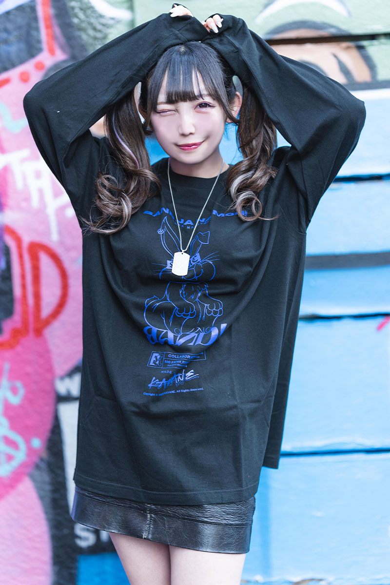バンドじゃないもん！MAXX NAKAYOSHI×GEKIROCK CLOTHING×KAVANE Clothingコラボ・ロンT　BLUE
