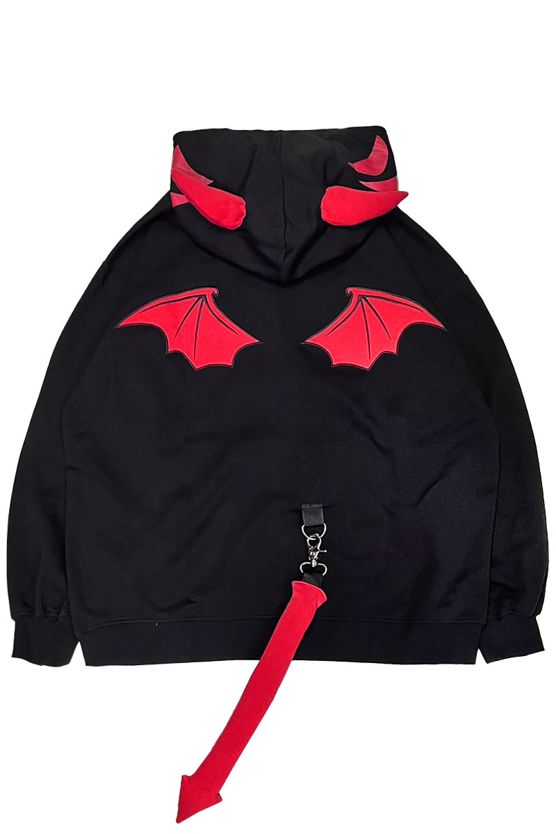 PSYCHO NATION(サイコネーション) デビルZIPパーカー BLACKxRED PSYCHO NATION(サイコネーション) デビルZIPパーカー BLACKxRED