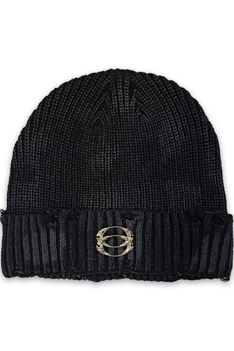 P.N UNDERGROUND (サイコ・ネーション・アンダーグラウンド) グランジ・ニットCAP - Black