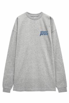 over print (オーバープリント) plane LS Tee (heather gray)