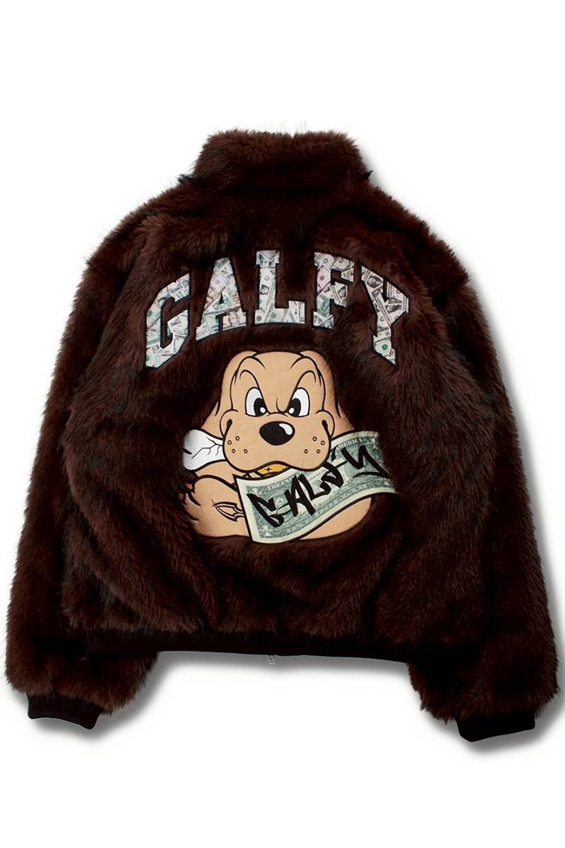【予約商品】GALFY(ガルフィー)お金大好きファーブルゾン - Brown