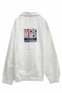 over print (オーバープリント) × GEKIROCK CLOTHING Aurora Patchwork Coach Jacket WHITE