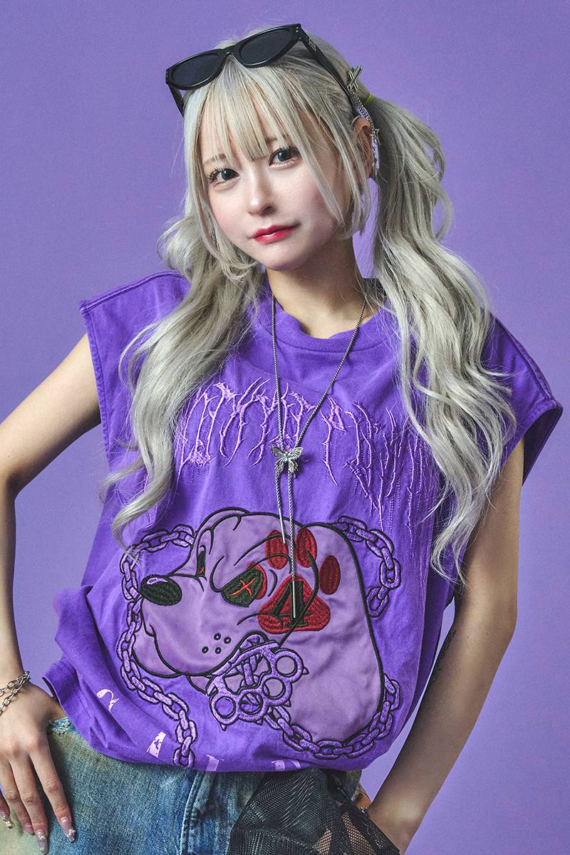 GALFY (ガルフィー) 必殺肉球パンチノースリーブ - Purple