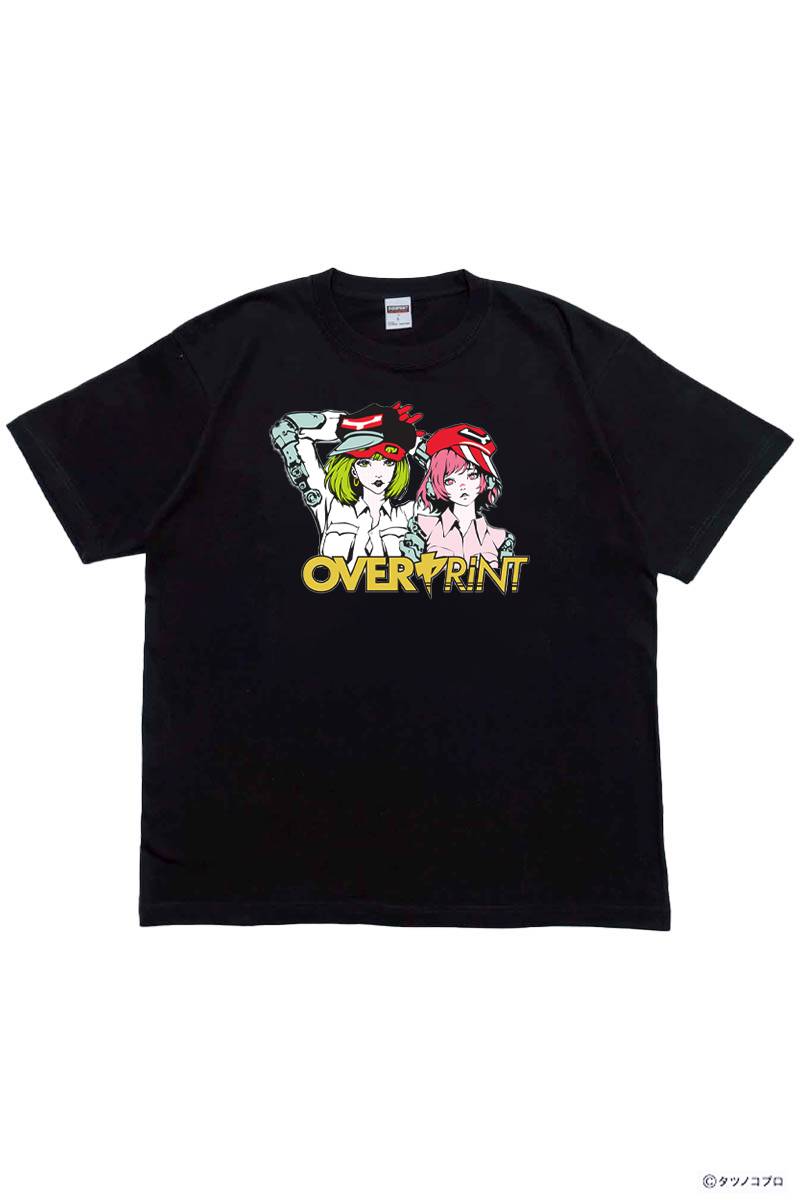 over print (オーバー・プリント) Yatterman Tee_ヤッターマン1号2号 - Black