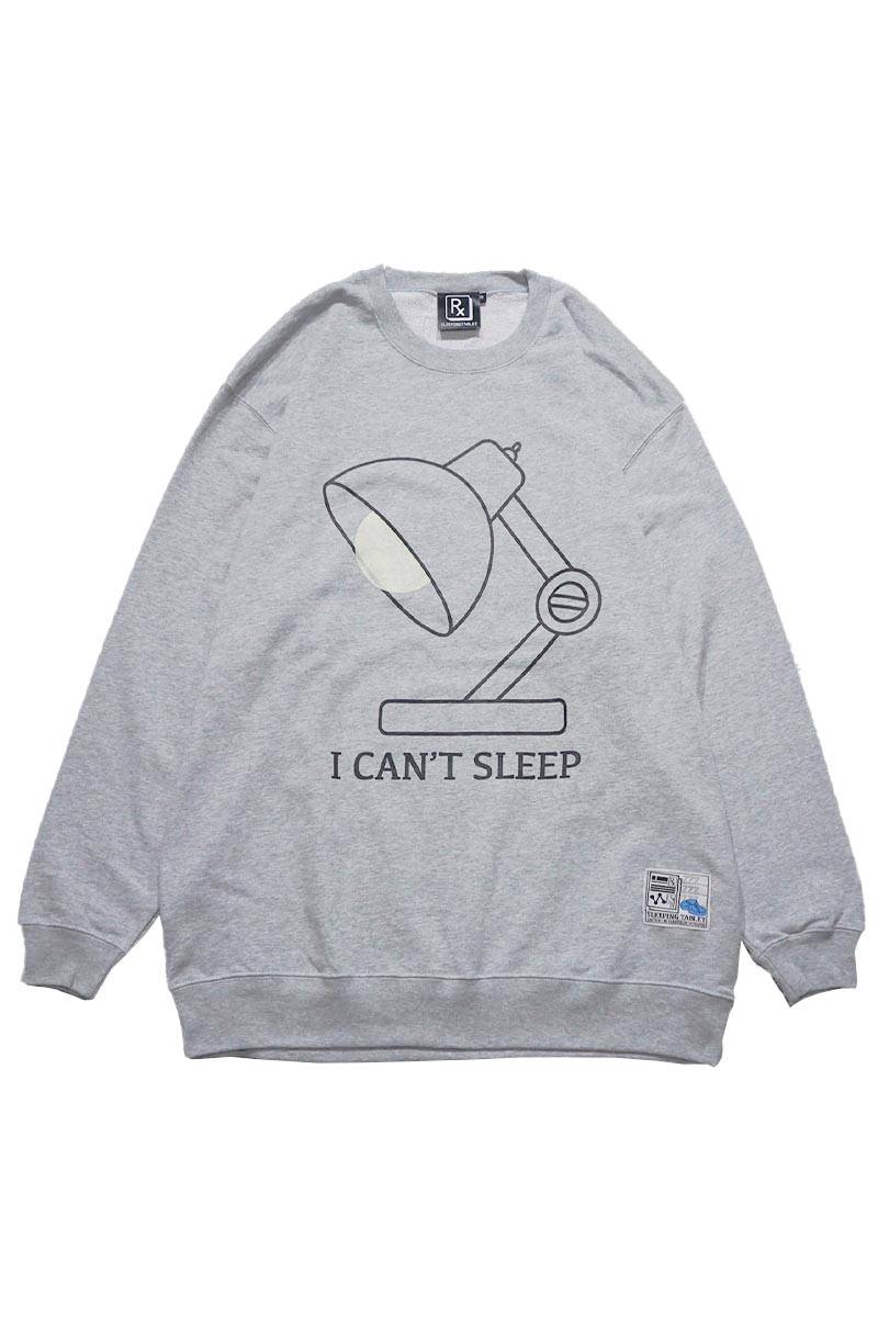 SLEEPING TABLET LAMP [ CREW SWEAT ] GRAY