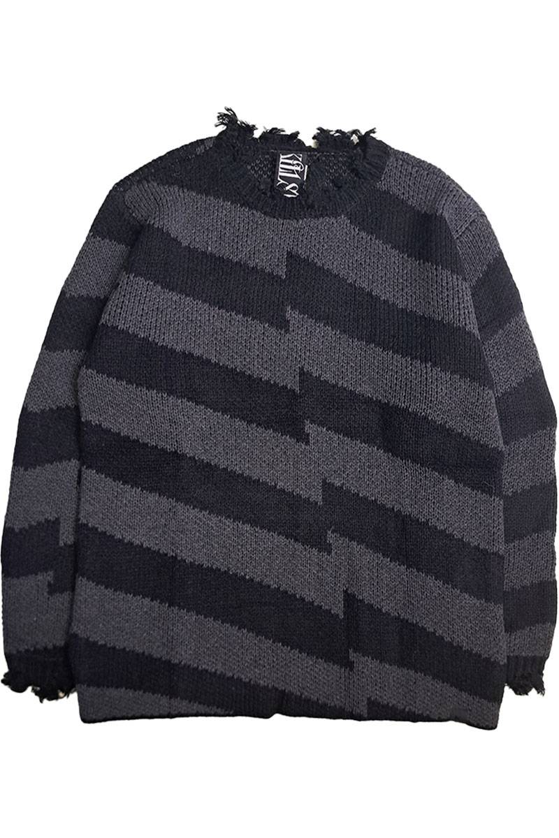 KILL STAR(キル・スター) SHADOWMARK JACQUARD SWEATER - Black