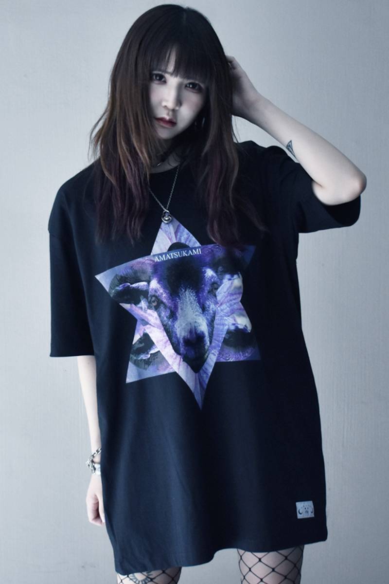 アマツカミ Goat Hexagram  T-Shirt Black