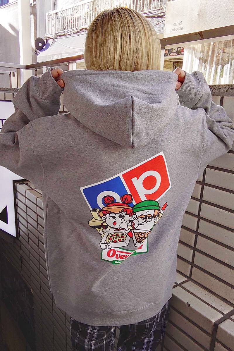 over print(オーバープリント) VS Hoodie *ZERO ZERO HERO *pirako house heather gray