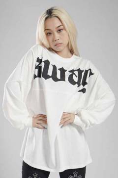 NOT COMMON SENSE ”SWAG” L/S TEE WHITE