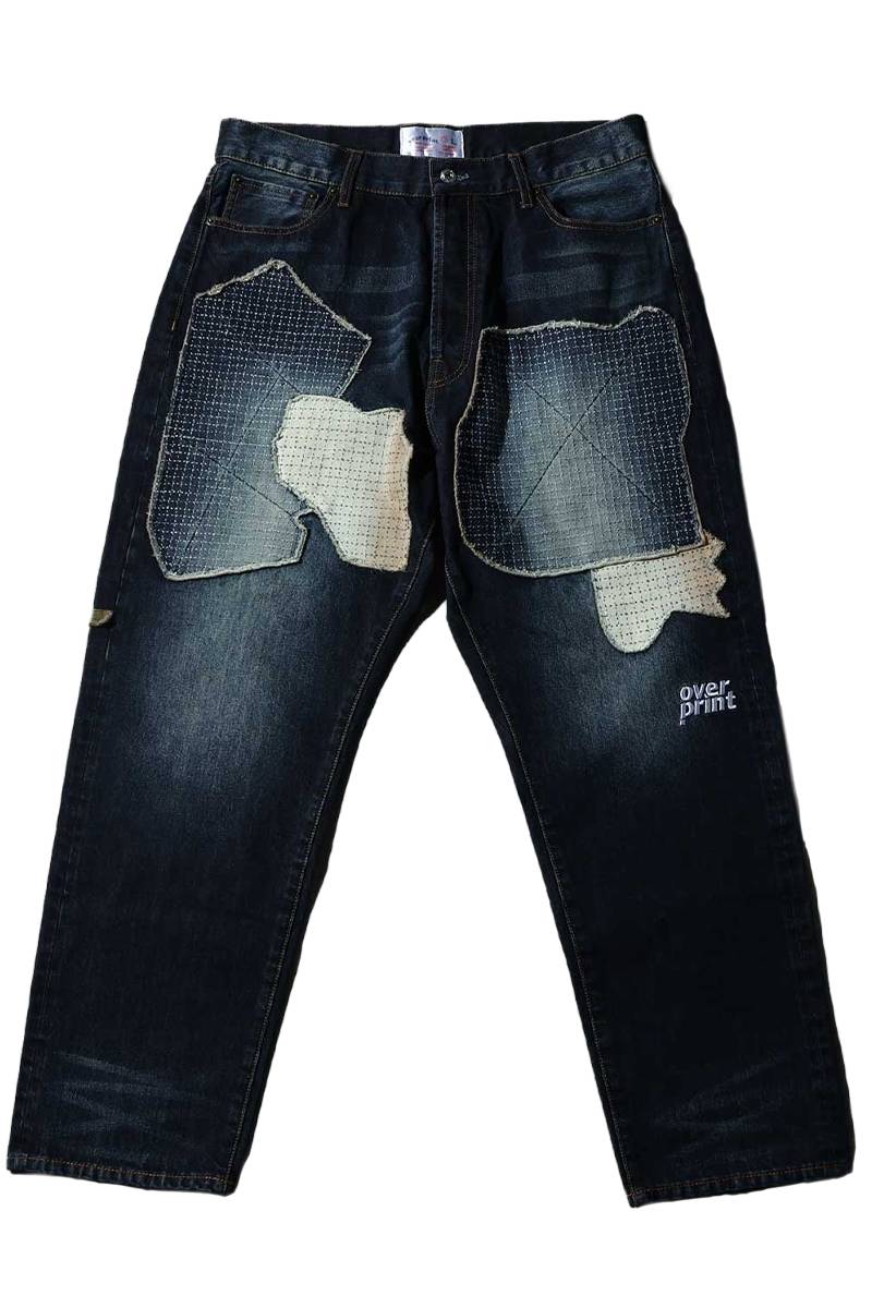 over print (オーバープリント) REPAIR PANTS TYPE_E - Indigo