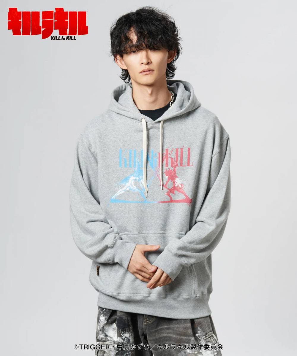 【予約商品】キルラキル×glamb (グラム)  Ryuko ＆ Satsuki Hoodie / リュウコアンドサツキフーディ - Gray
