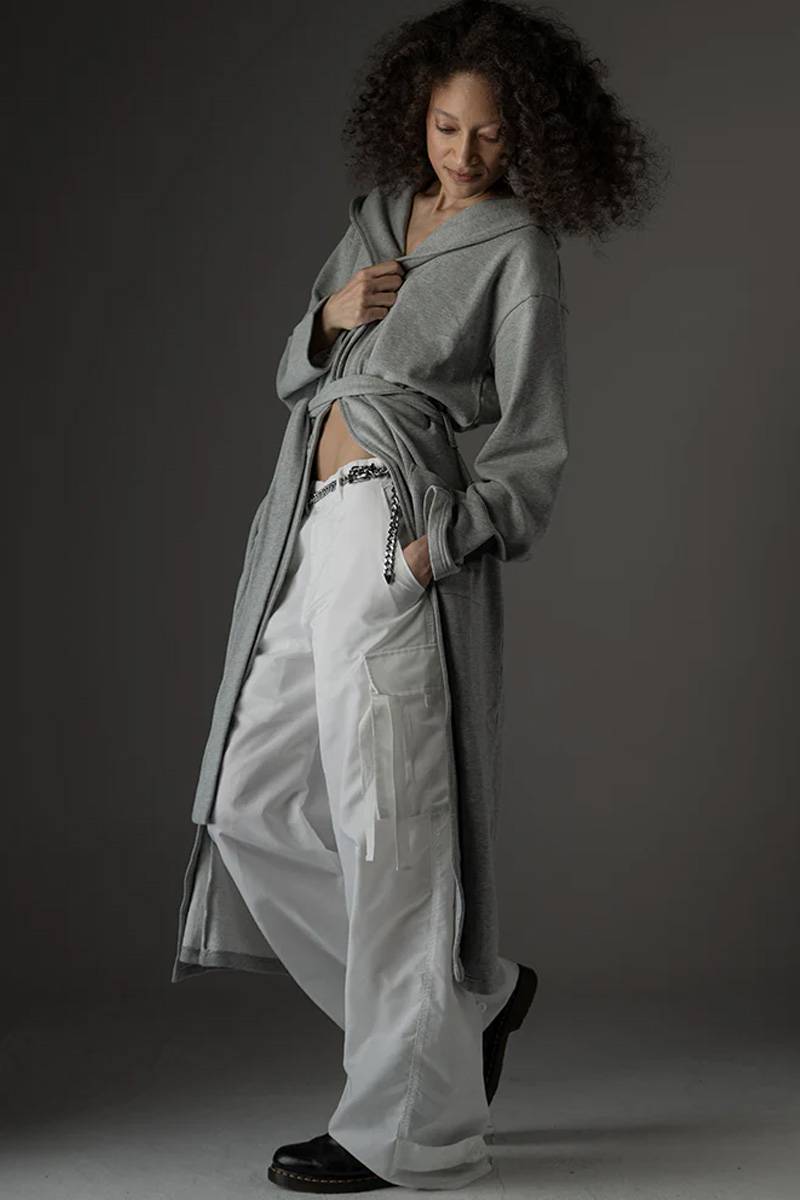 Abyssea(アビセア) Urake gown parka - Light Gray