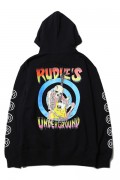 RUDIE'S GUITARBONES HOOD SWEAT BLACK