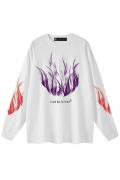 A Good Bad Influence(アグッドバッドインフルエンス) FIRE LONG SLEEVE T-SHIRT WHITE