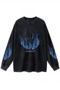 A Good Bad Influence(アグッドバッドインフルエンス) FIRE LONG SLEEVE T-SHIRT BLACK
