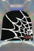 LOVE KILLER(ラブキラー) killer spiderweb beanie ブラック×ホワイト