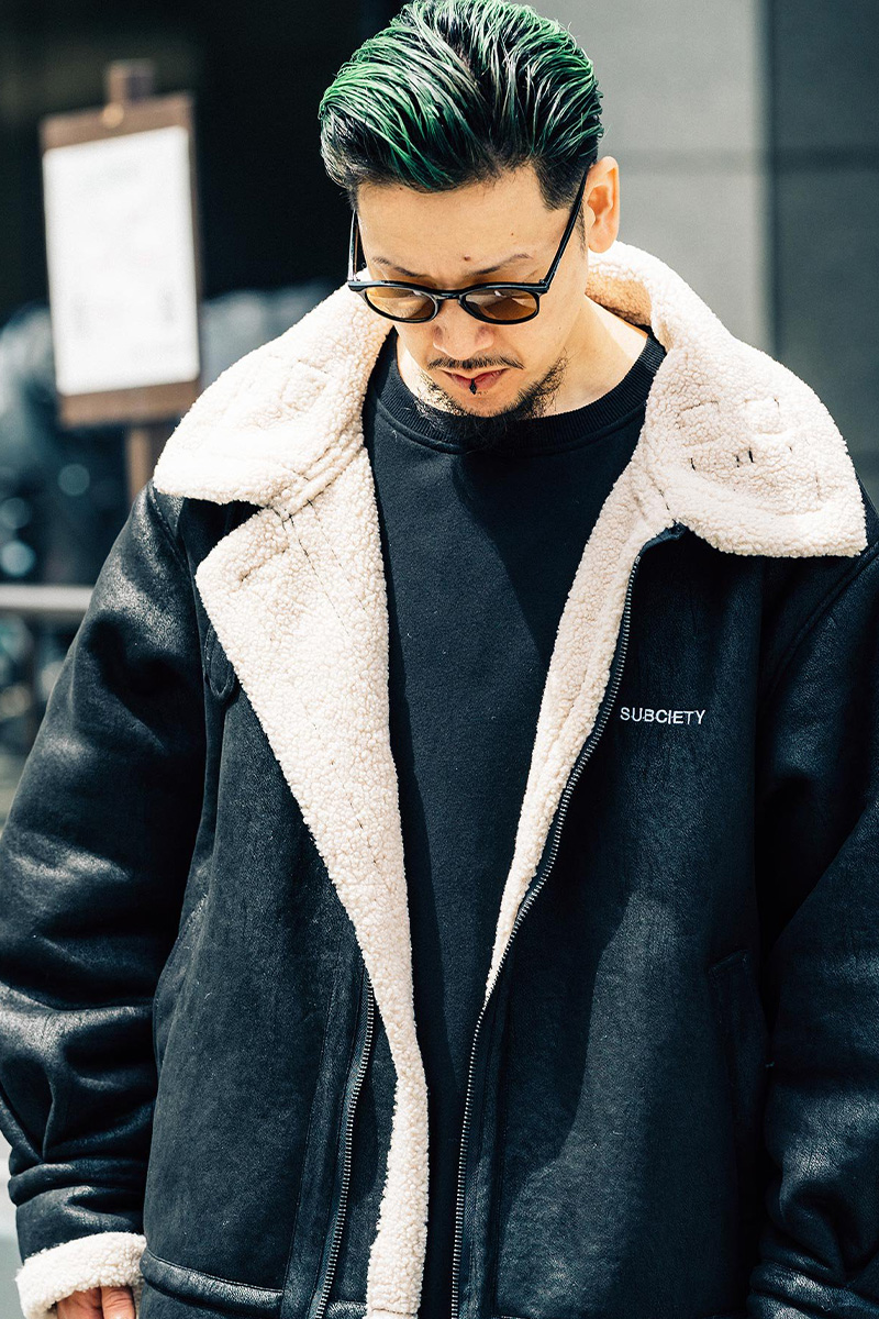 Subciety (サブサエティ) B-3 JKT BLACK/IVORY / ロック