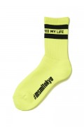 MUSIC SAVED MY LIFE M1A1-01K5-GD01 LINE SOX NEON YELLOW