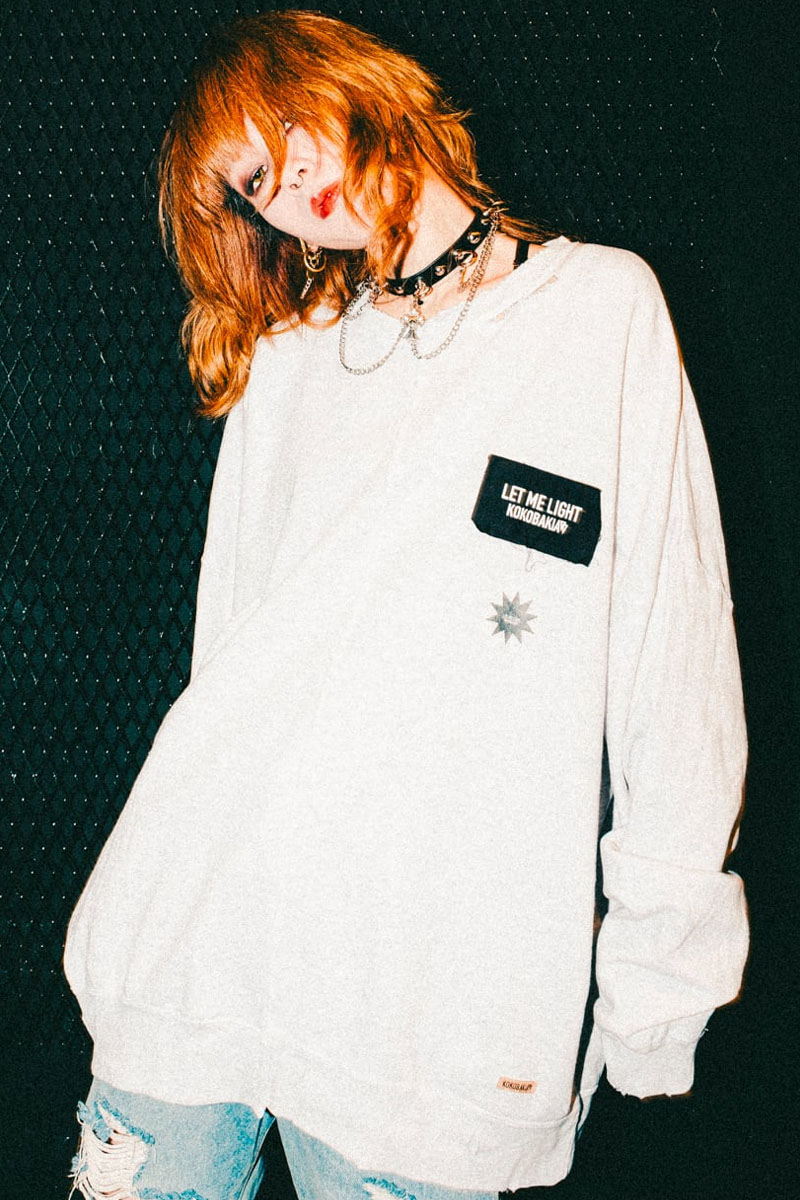 KOKOBAKIA(ココバキア) Docking grunge sweat Ash Gray