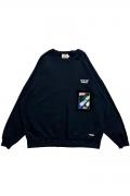 KOKOBAKIA(ココバキア) Running Colors photo grunge sweat photo by yuuki shuan Black