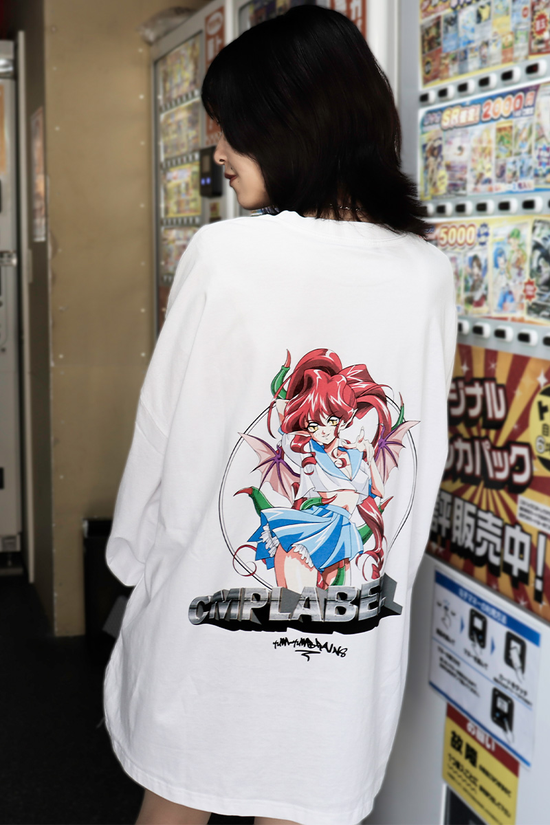 CMP LABEL (シーエムピーレーベル) ドラゴンガール オーバーサイズL/S Tシャツ（yam-yamBRAINS）