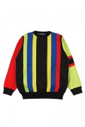 ROLLING CRADLE VERTICAL LINE SWEATER / Black