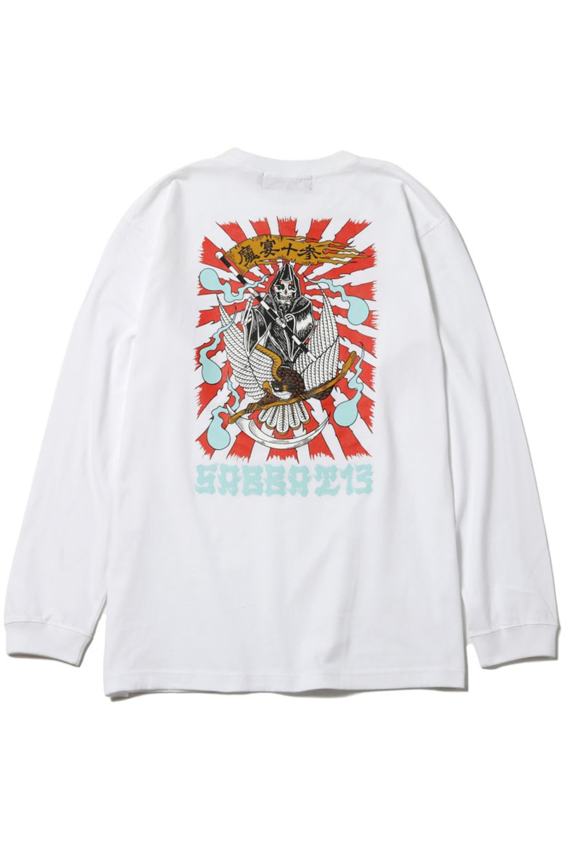 SABBAT13(サバトサーティーン) DEATH HAWK L/S T WHITE