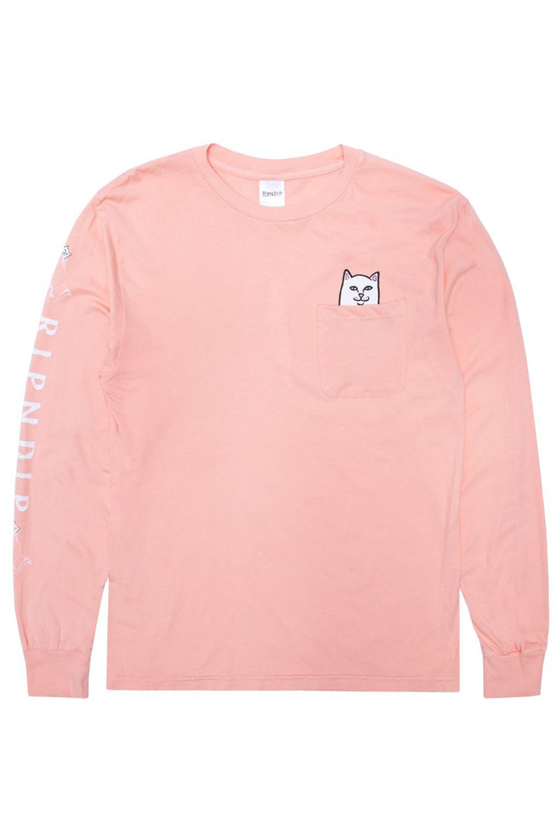 RIPNDIP Lord Nermal Pocket Long Sleeve (Dusty Rose)