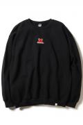 TOY MACHINE TOYMONSTER EMBROIDERY SWEAT CREW - BLACK