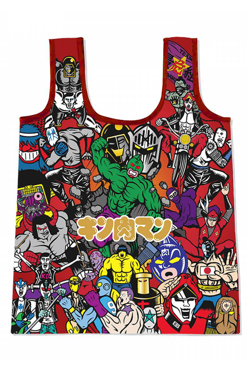 ロックファッション バンドグッズのgekirock Clothing Punk Drunkers Pdsxキン肉マン 超人総柄エコbag Red