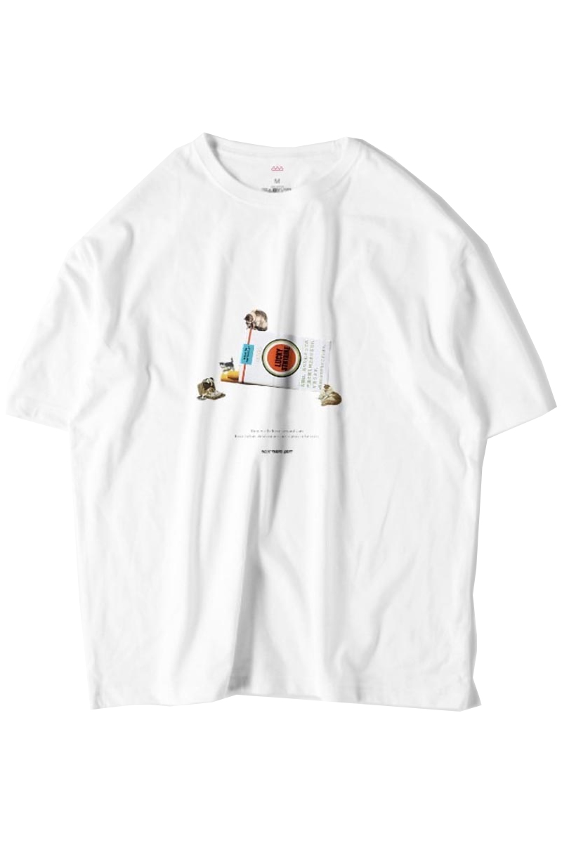NOTBADCAT (ノットバッドキャット) ラッキーストニャイク SS Tee WHITE