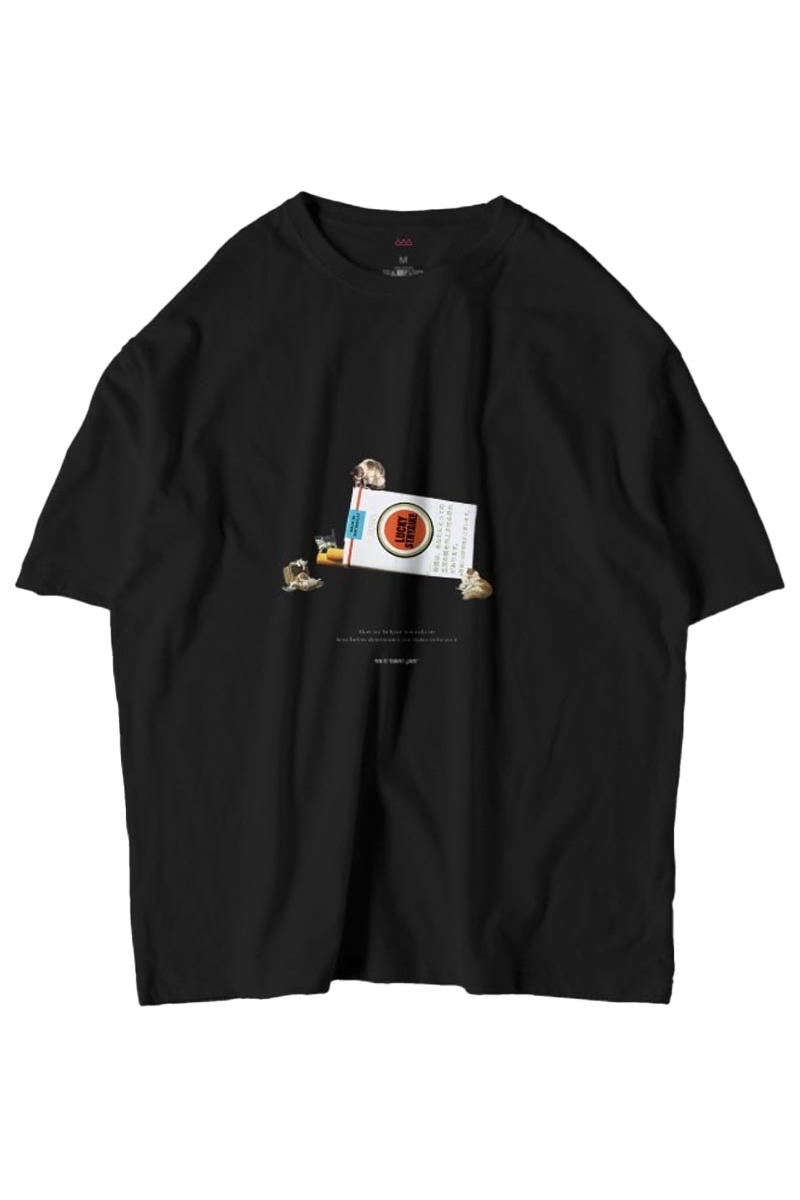 NOTBADCAT (ノットバッドキャット) ラッキーストニャイク SS Tee BLACK