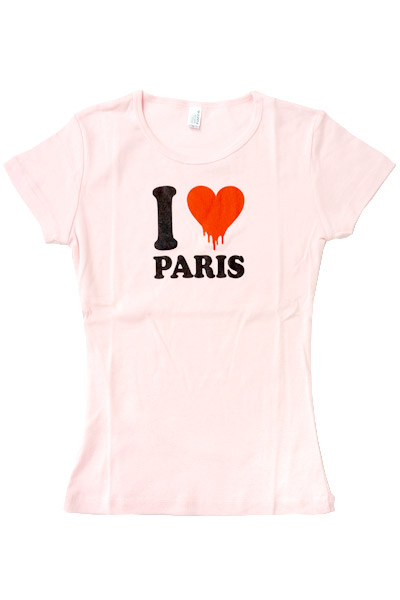 アーバンギャルド YOKOTAN I LOVE PARIS Tシャツ ピンク