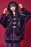 PSYCHO NATION(サイコネーション) チャイナベロアZIPパーカー PURPLE