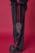PSYCHO NATION(サイコネーション) チャイナベロアパンツ BLACK
