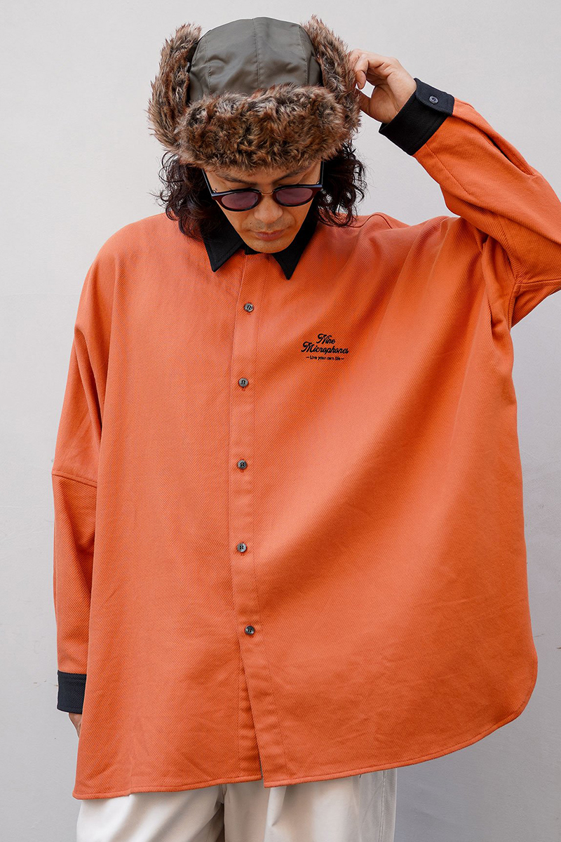 NineMicrophones　DOLMAN SLEEVE SHIRT-ORANGE