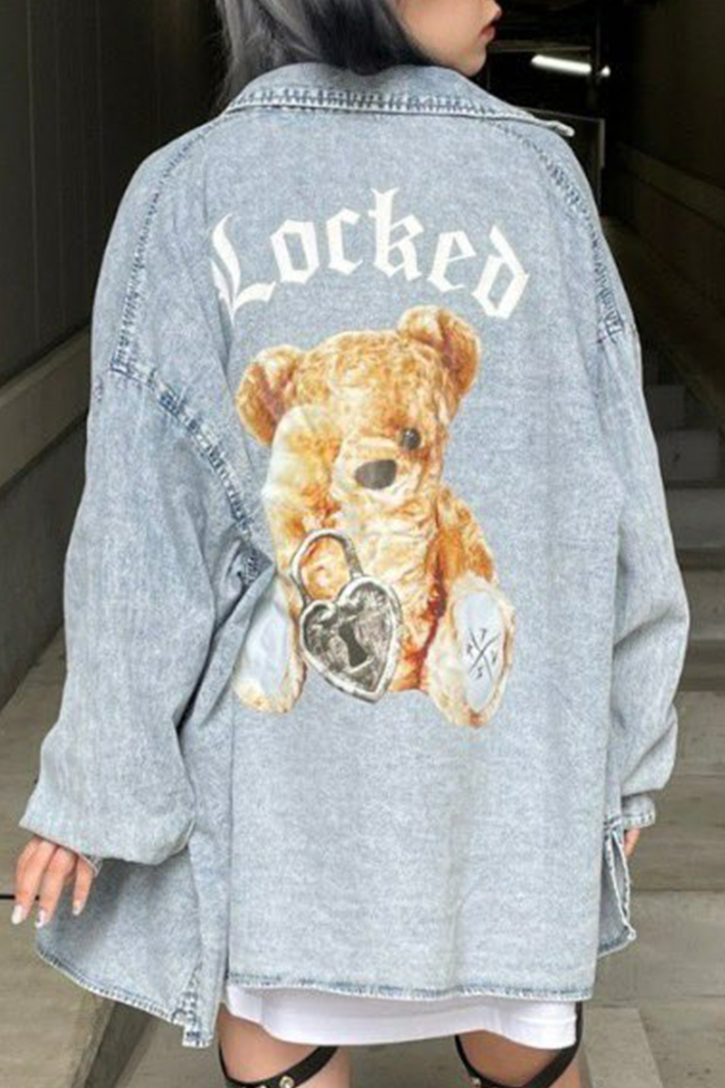 TRAVAS TOKYO【トラバストーキョー】Locked bear shirts-L.BLUE