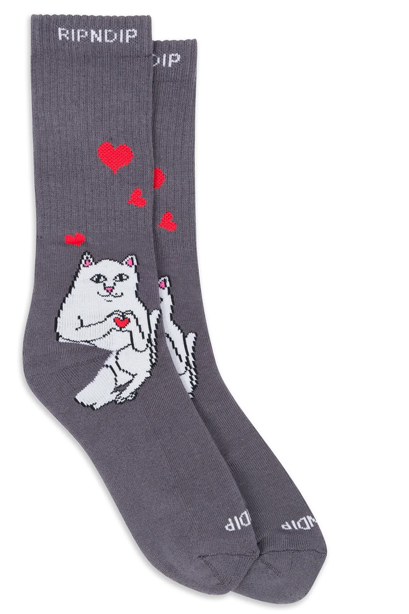 RIPNDIP (リップンディップ)　NERMAL LOVES SOCKS (CHARCOAL)