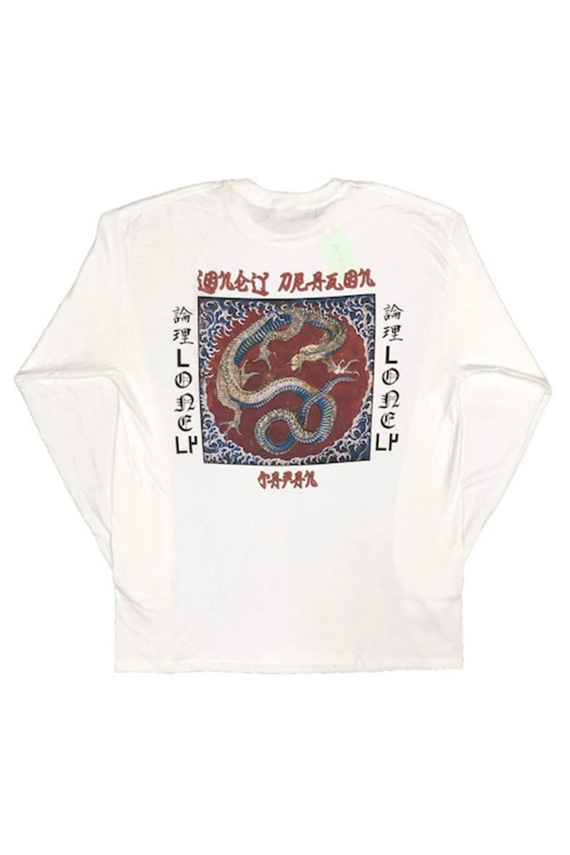LONELY論理 LONELY DRAGON LONG SLEEVE-WHITE