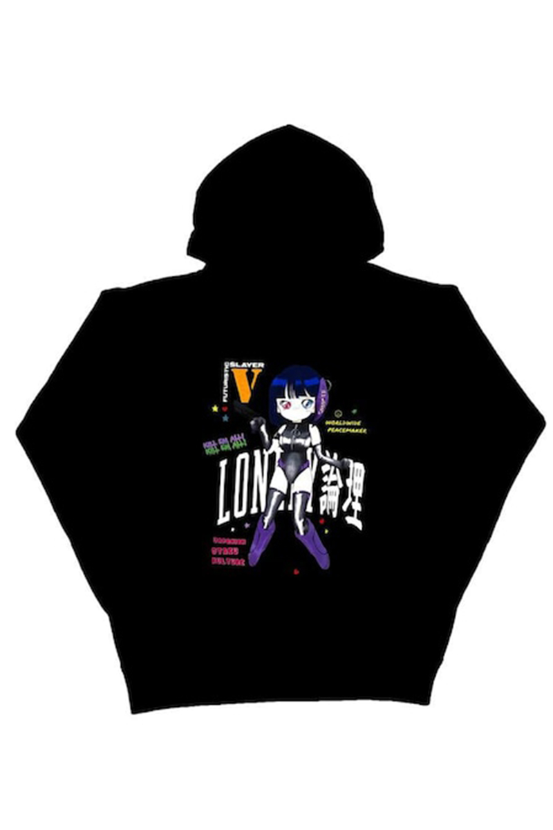 LONELY論理 SLAYER V HOODIE-BLACK